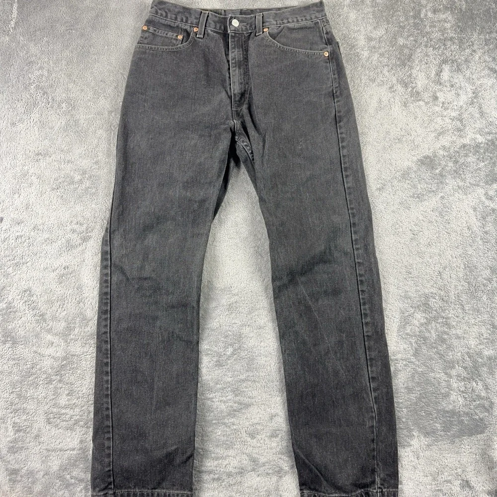 Vintage‎ Levis 505 Jeans Mens *34X31* Black Straight Regular Dark Wash Denim Y2K